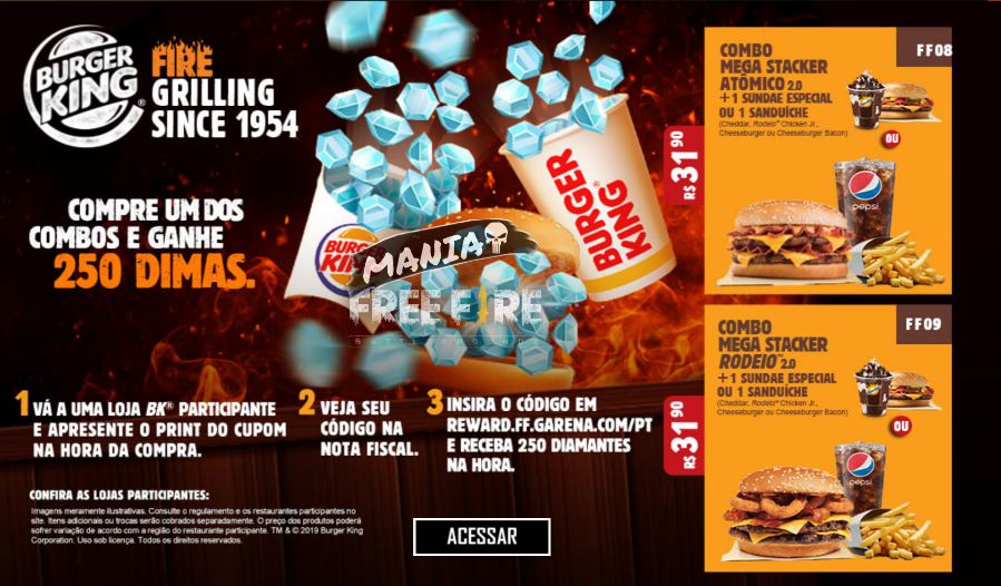 CODIGUIN FF: Calça angelical disponível em parceria com Burger King