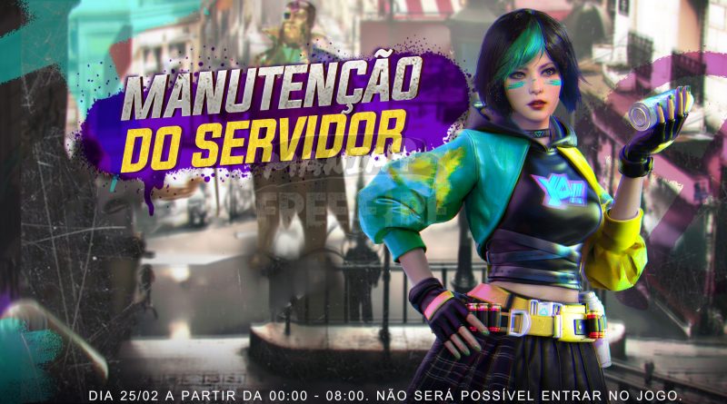 manutenção atualização free fire