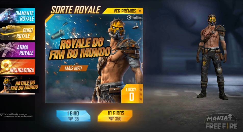 URGENTE! COMO PEGAR GOLA ALTA DE GRAÇA NO FREE FIRE! SKINS DO NOVO EVENTO 