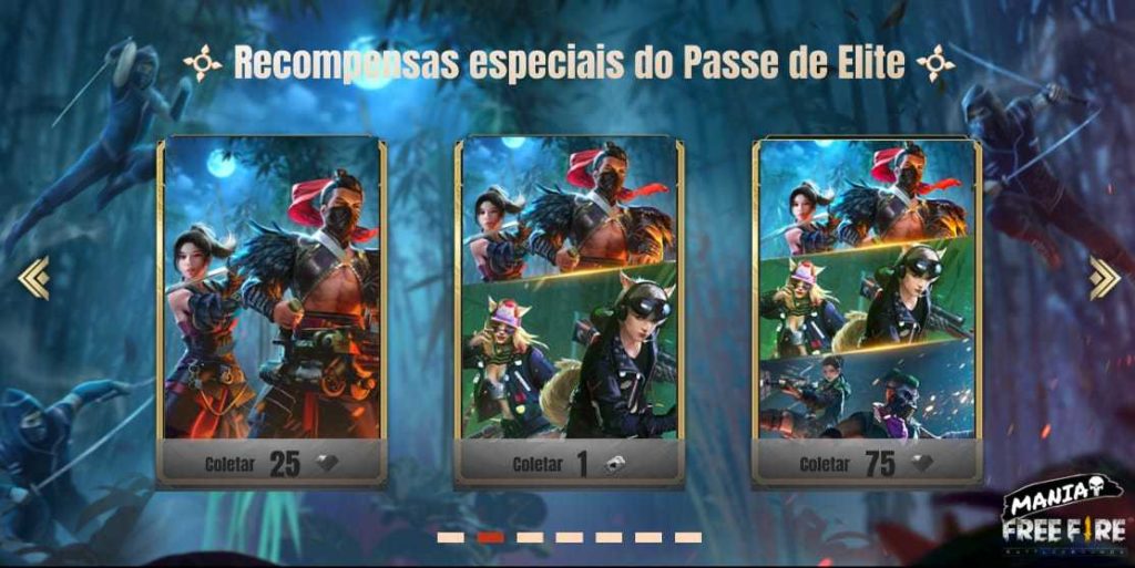 Códigos Free Fire do passe de elite Clã dos Dragões Esquecidos