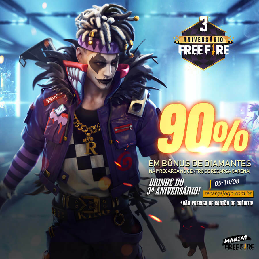 COMO RECARREGAR DIAMANTE NO FREE FIRE - GANHAR BÔNUS 90% NO