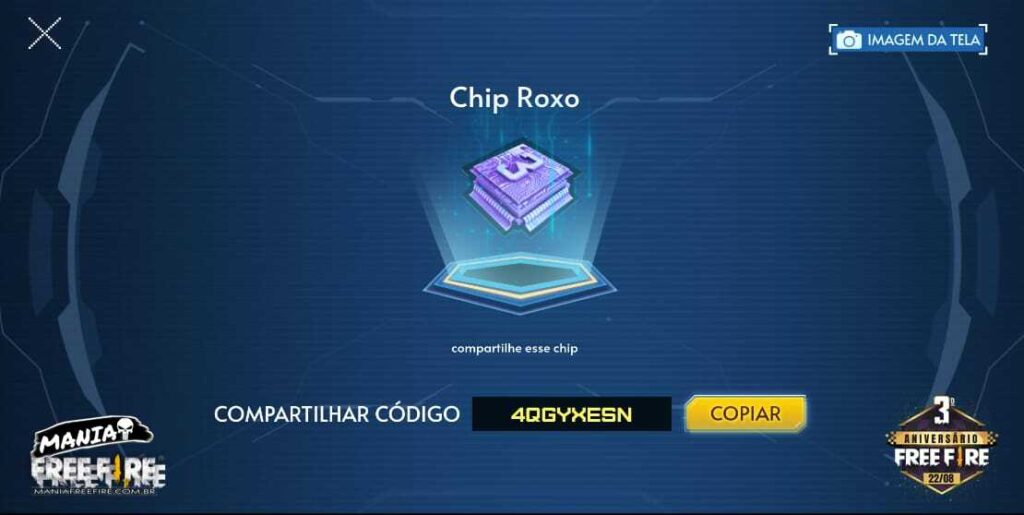 Garena Free Fire - Fala aí, facim demais garantir os tokens Chip Roxo nesse  Desafio de Aniversário, vai?