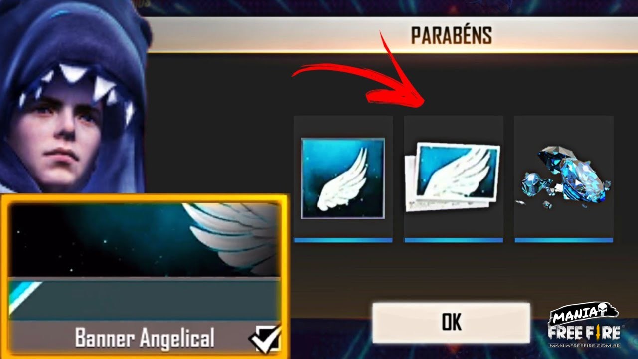 Banner Angelical Free Fire Verificado - Personalizado Estampa para  Sublimação