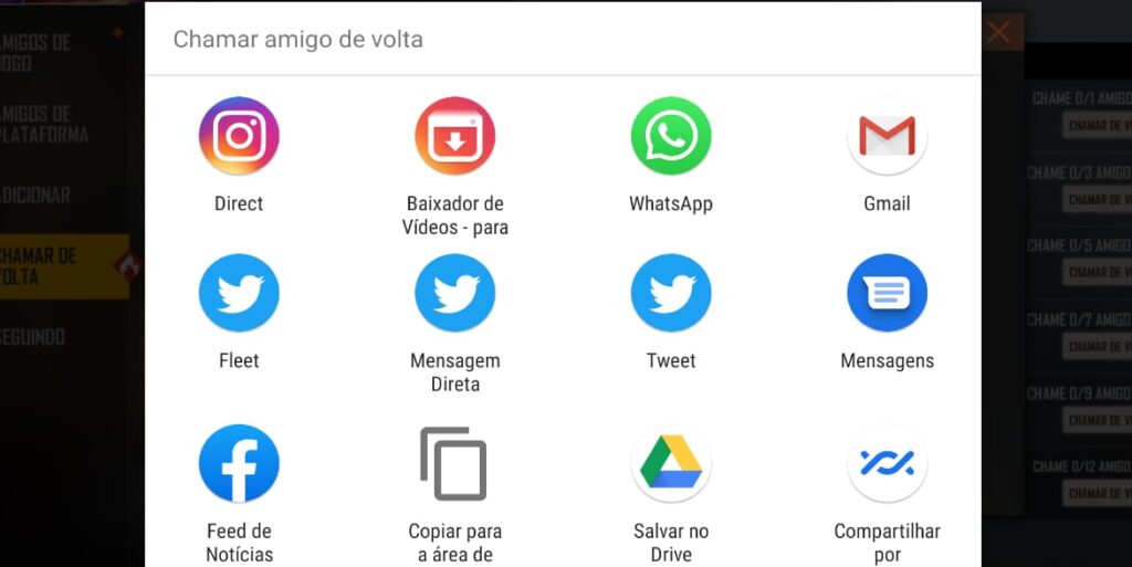 Free Fire: como chamar amigo de volta no evento 'Chama pra