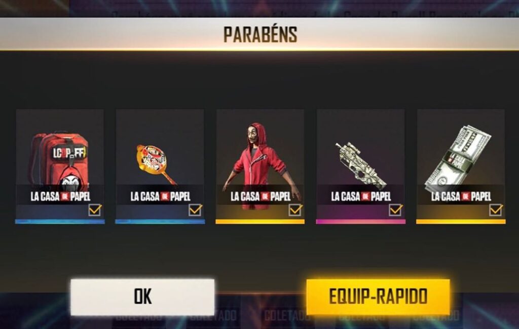 CODIGUIN FF 2021: código Free Fire com kit La Casa de Papel 2.0