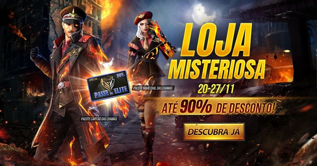 Free Fire: Loja Misteriosa traz Passe de Elite com desconto