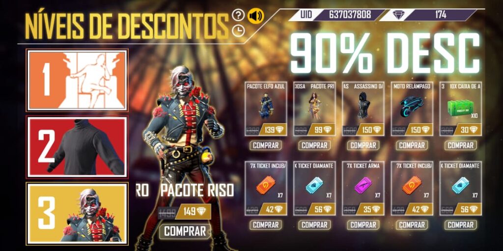 Gerador de Codiguin FF da Gola Alta Preta - Mania Free Fire