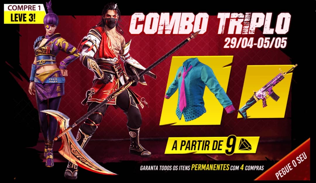 Free Fire: Combo Triplo traz itens parte da Iniciativa Cobra e mais, free  fire