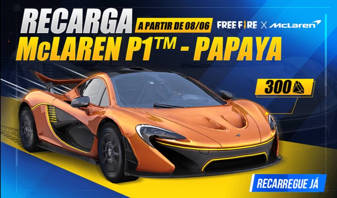 Free Fire: jogo receberá carro da McLaren, free fire