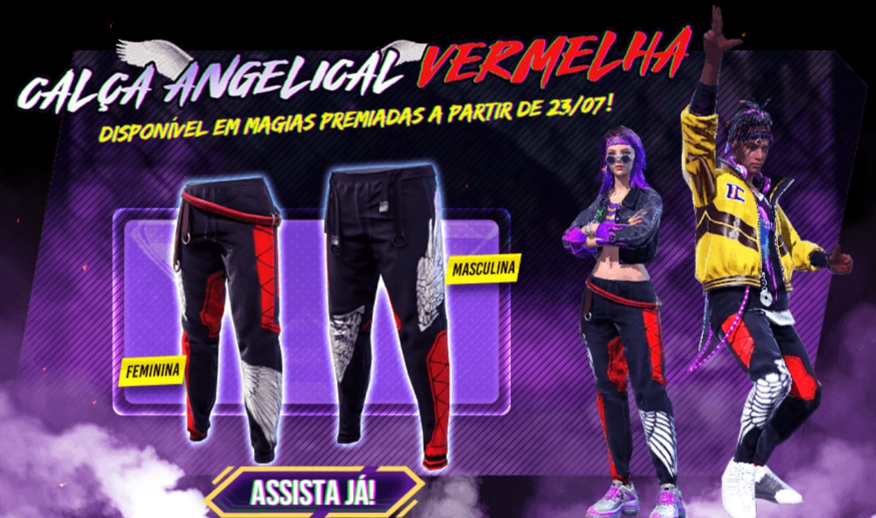 Gerador de Codiguin da Calça Angelical Azul - Free Fire Dicas