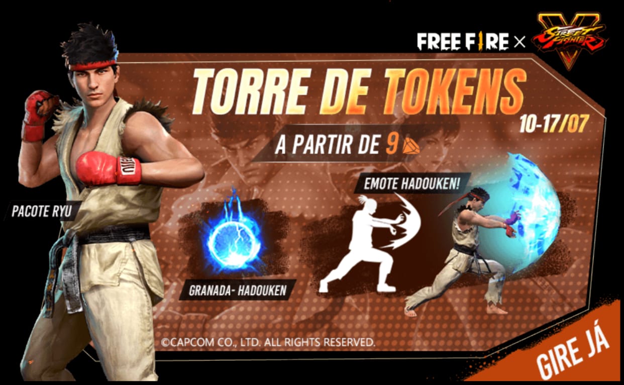 Garena Free Fire - Agora a Torre de Tokens tá 🔝 com o Pacote Top