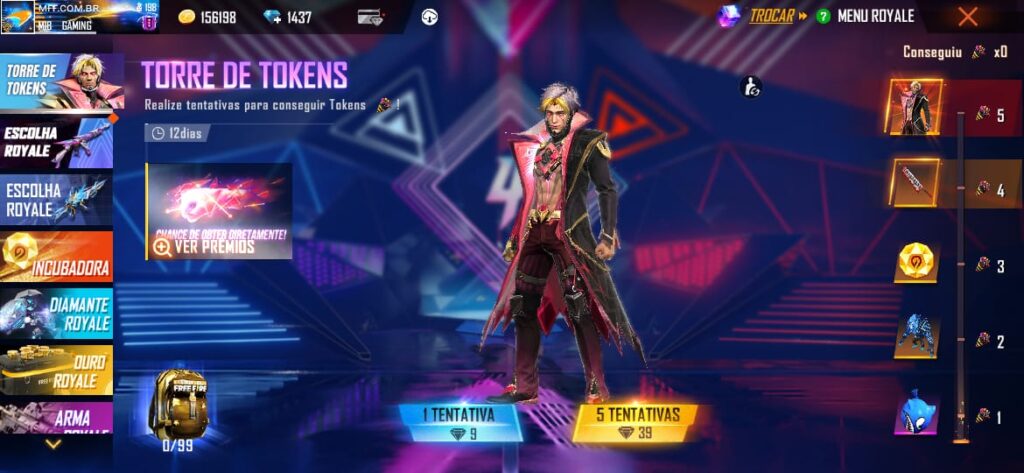 Free Fire: Torre de Tokens tem novo punho Soco Infinito e skin