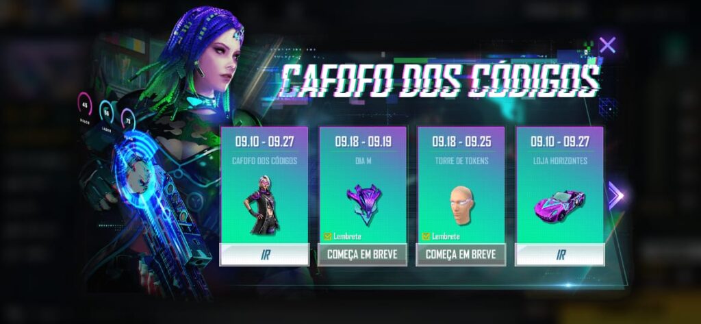 Free Fire: evento da Moco tem 'Cafofo dos Códigos' e minigame Tec