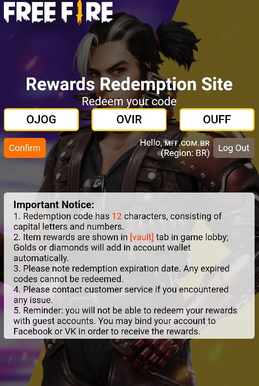CODIGUIN FF: novo código Free Fire infinito e universal da CBF que