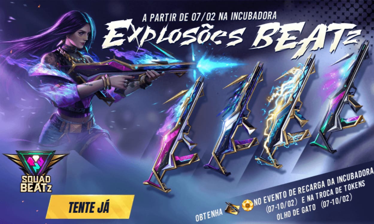 CODIGUIN FF: novo código Free Fire do Squad Beatz em fevereiro de