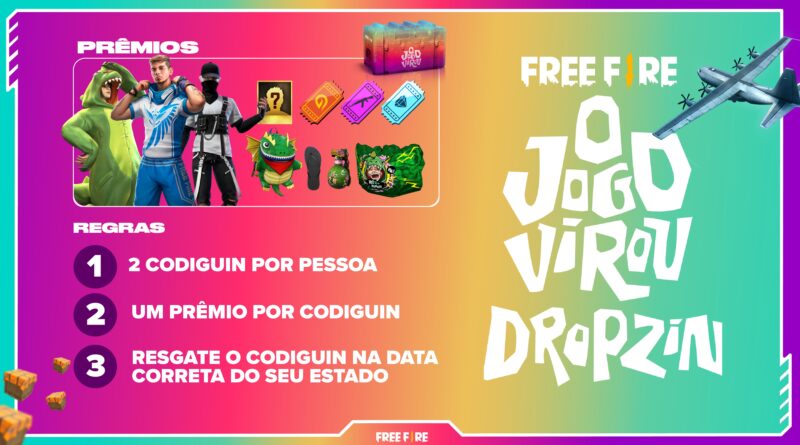 FREE FIRE: CODIGUIN INFINITO NO EVENTO O JOGO VIROU DROPZIN - Mania Free  Fire