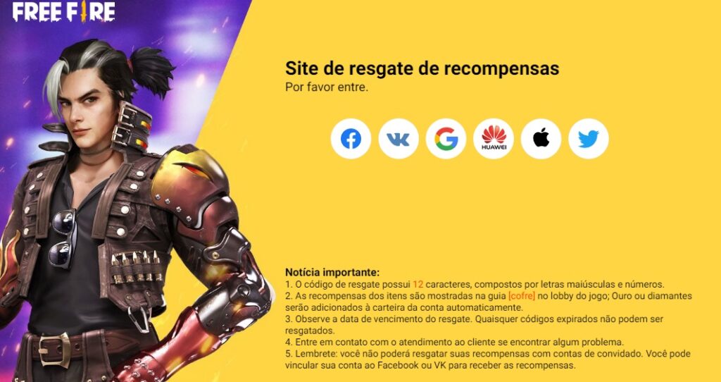 Free Fire Mania on LinkedIn: Garena Free Fire CODIGUIN: último dia para  resgate do código FF Demon…