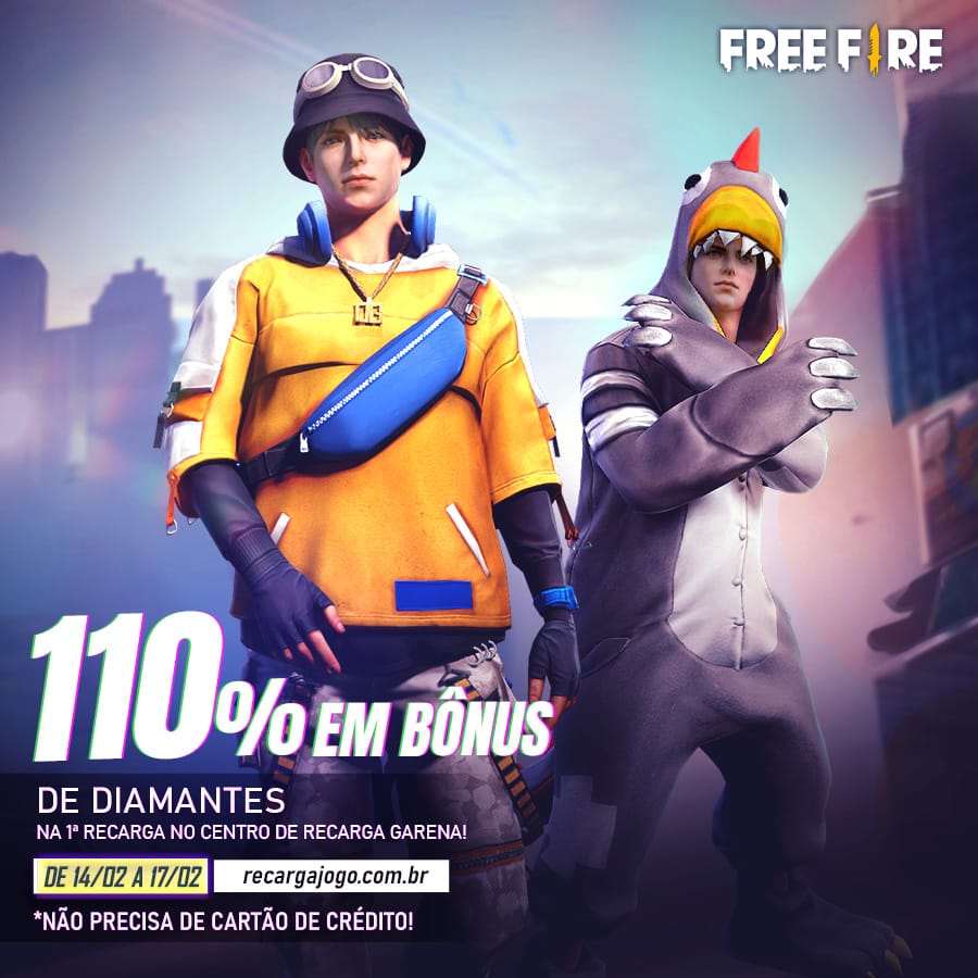 Free Fire: evento recarga de diamantes dá bônus de até 110%, free fire