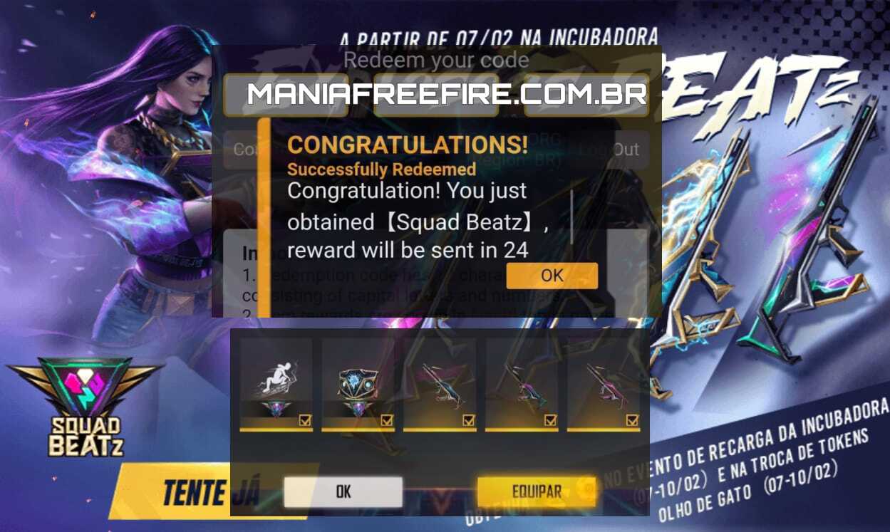 Garena Free Fire Resgatar Código Hoje 11 de março de 2022 Todas as