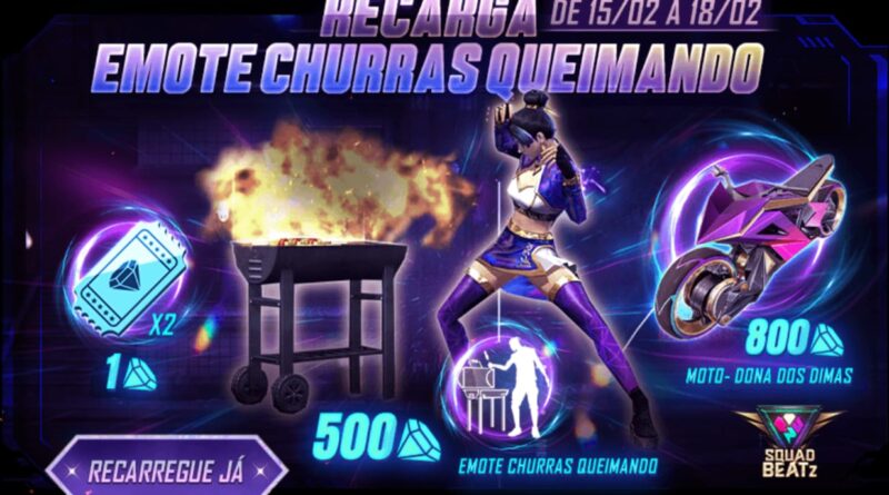 Free Fire: Evento de recarga Top Criminal tem parede de gel, moto